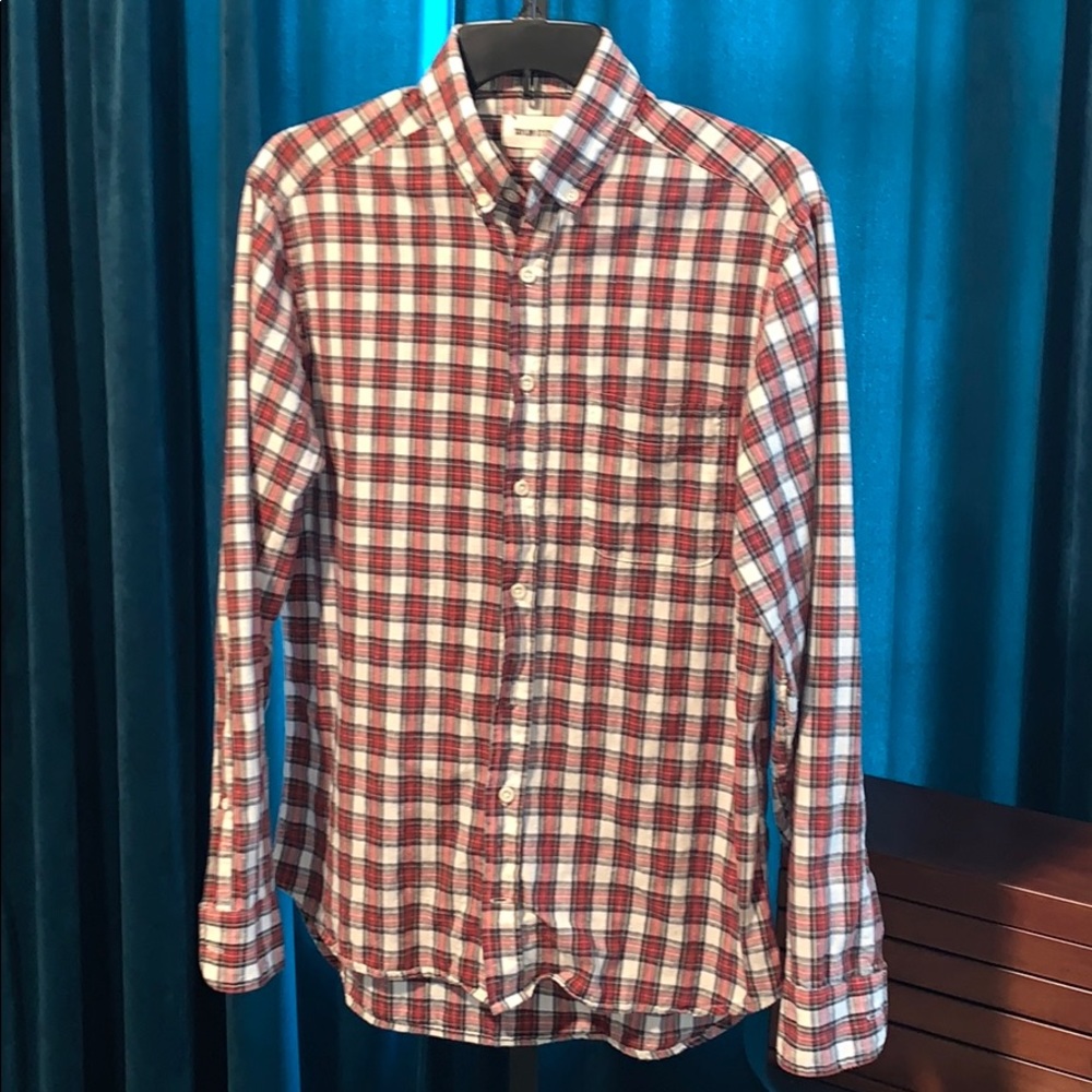 Taylor Stitch Plaid Jack red & white long sleeve